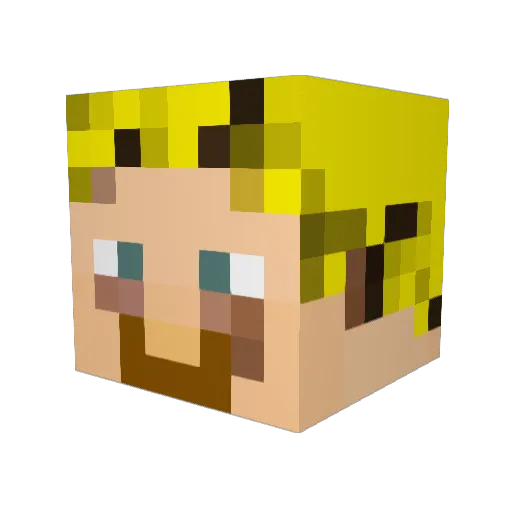 Raashk Minecraft avatar head, 3D render