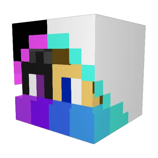 Raasm Minecraft avatar head, 3D render
