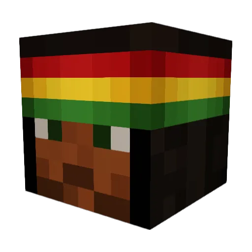 Raatte Minecraft avatar head, 3D render