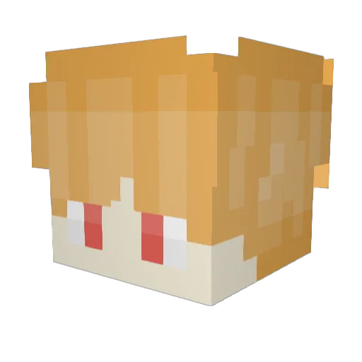 Raaum Minecraft avatar head, 3D render