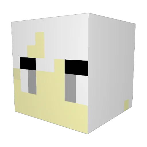 Raayyyyy Minecraft avatar head, 3D render