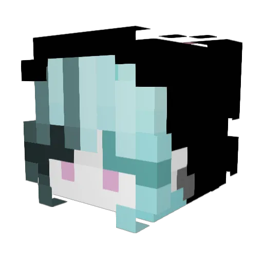 Rab3n Minecraft avatar head, 3D render