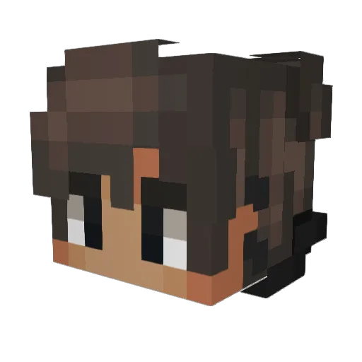 RabAMal Minecraft avatar head, 3D render