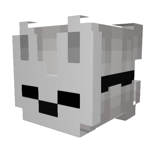 Rabannse Minecraft avatar head, 3D render