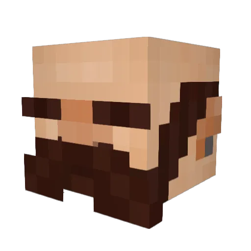 Rabaru Minecraft avatar head, 3D render