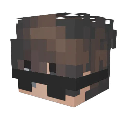 Rabasar Minecraft avatar head, 3D render