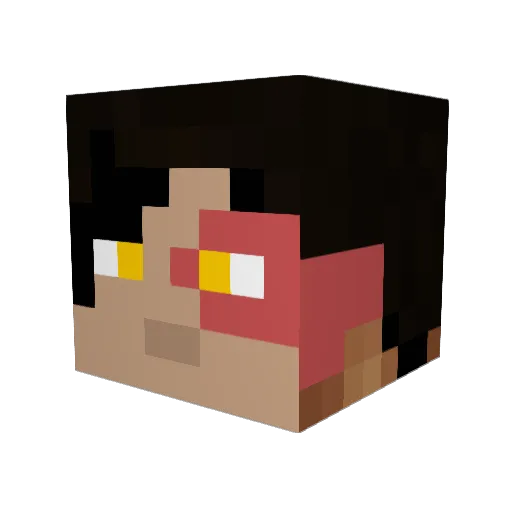 RabbidWhale Minecraft avatar head, 3D render