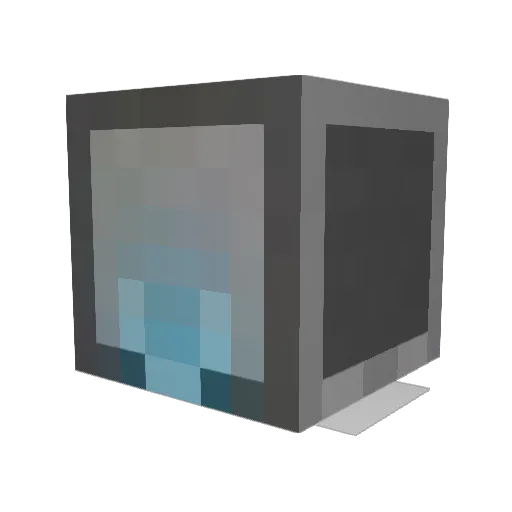 Rabbid_Robot Minecraft avatar head, 3D render
