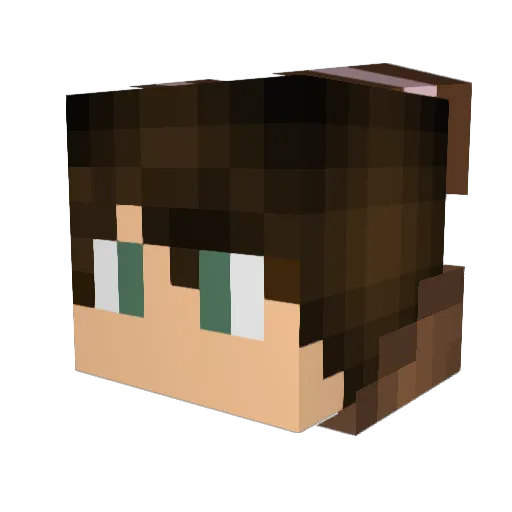 Rabbit04YT Minecraft avatar head, 3D render