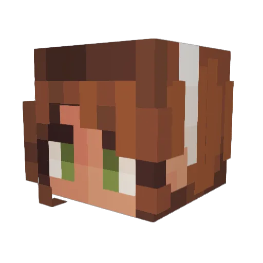 RabbitBuilder123 Minecraft avatar head, 3D render