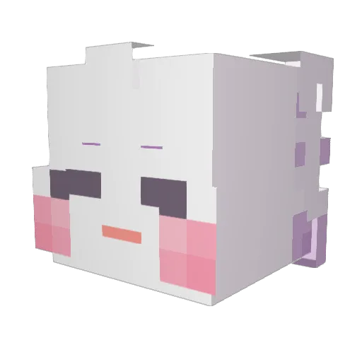 RabbitFull Minecraft avatar head, 3D render
