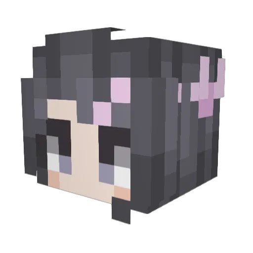 RabbitRibbon Minecraft avatar head, 3D render