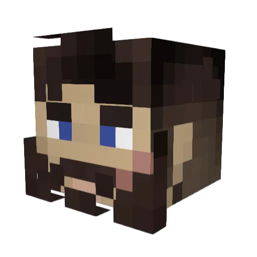 RabbitRulez Minecraft avatar head, 3D render