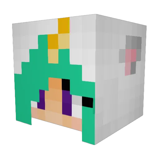 RabbitSoup_ Minecraft avatar head, 3D render