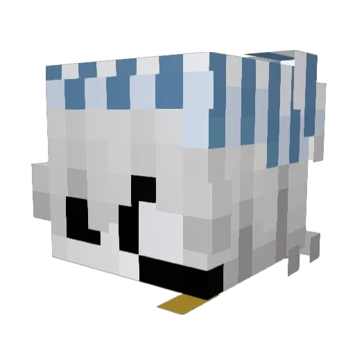 RabbitTqt Minecraft avatar head, 3D render
