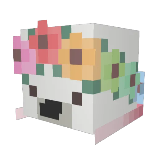 Rabbit_14 Minecraft avatar head, 3D render