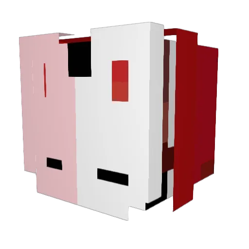 Rabbitdebt Minecraft avatar head, 3D render