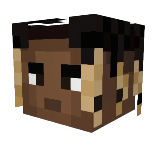 Rabbitman94 Minecraft avatar head, 3D render