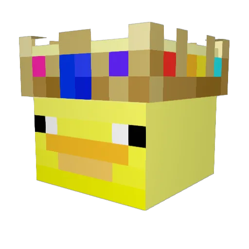 RabbityXD Minecraft avatar head, 3D render