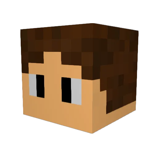 Rabellovsk Minecraft avatar head, 3D render