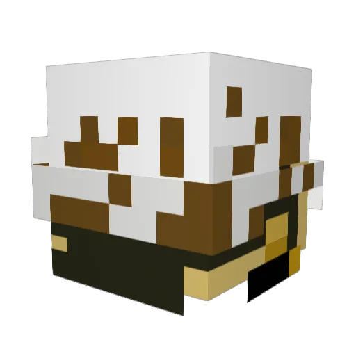 Raber Minecraft avatar head, 3D render