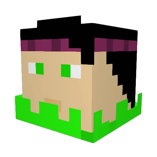 Rabexon Minecraft avatar head, 3D render