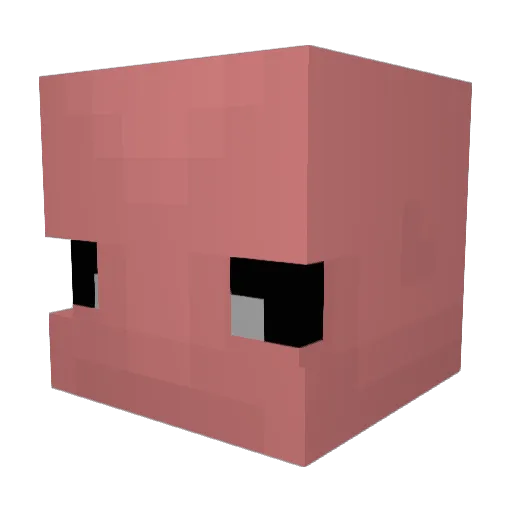 RabiPigeon Minecraft avatar head, 3D render