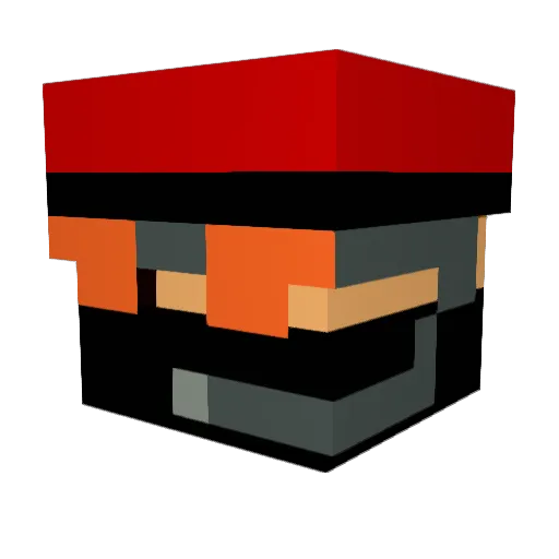 RabidBullet Minecraft avatar head, 3D render