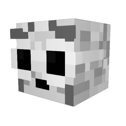 RabidHotDog Minecraft avatar head, 3D render