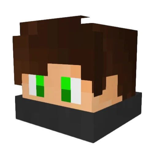 RabidRabbittt Minecraft avatar head, 3D render
