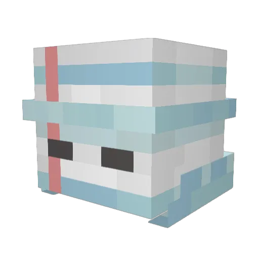 Rabisqn Minecraft avatar head, 3D render