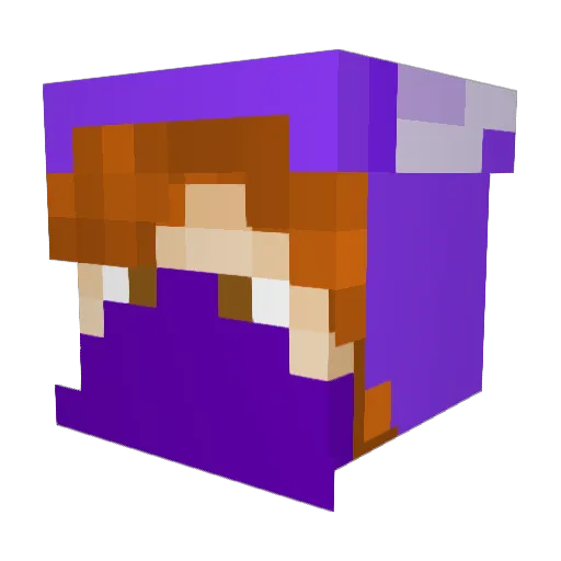 Rabitori Minecraft avatar head, 3D render