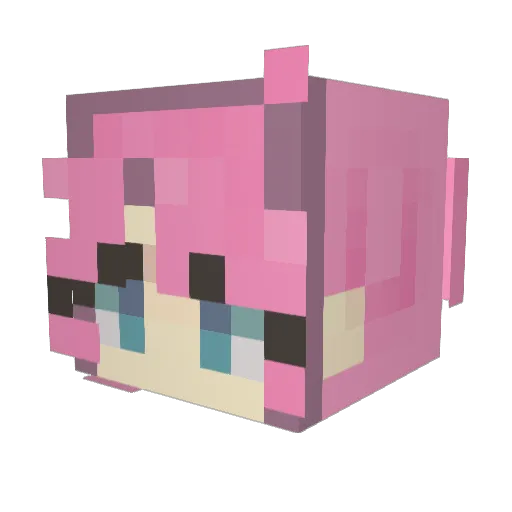 Rabo9D Minecraft avatar head, 3D render