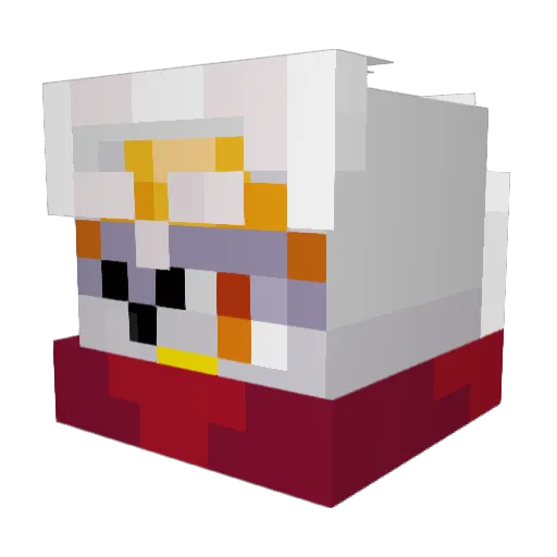 Raboot32X Minecraft avatar head, 3D render