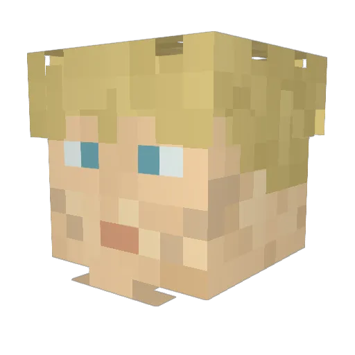 RabusPatatoe Minecraft avatar head, 3D render