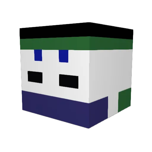 Rac00nHunter Minecraft avatar head, 3D render