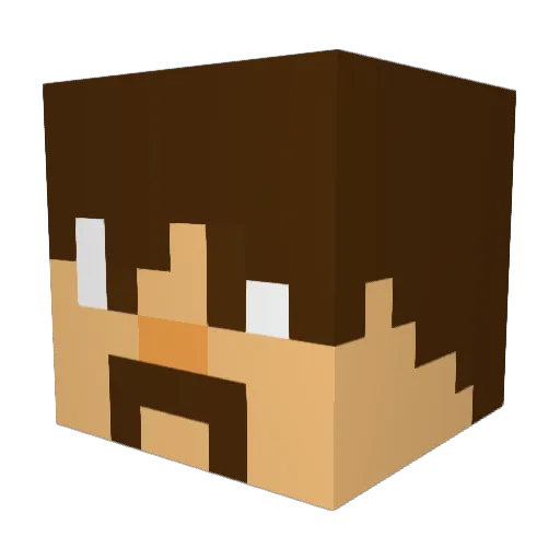 Racan21 Minecraft avatar head, 3D render