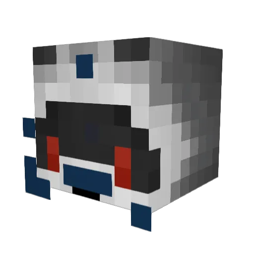 Racantics Minecraft avatar head, 3D render