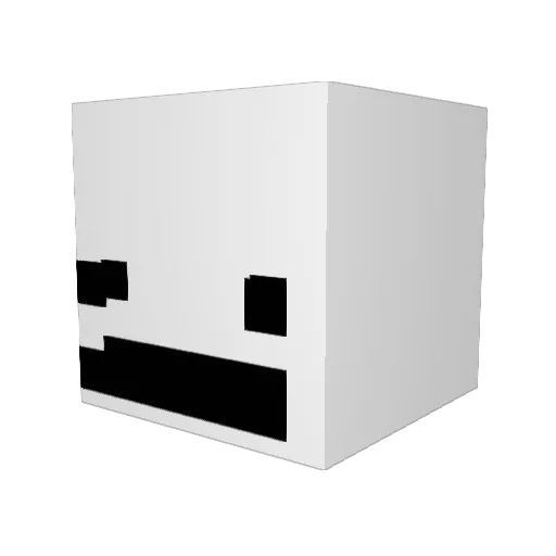 Racapadexxa Minecraft avatar head, 3D render