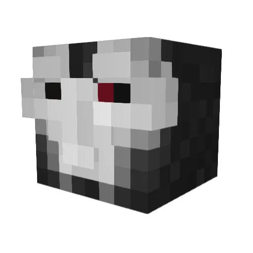 Racattack Minecraft avatar head, 3D render