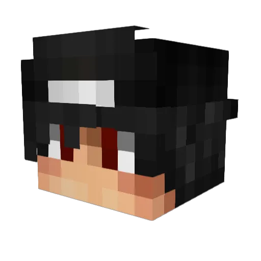 Racby Minecraft avatar head, 3D render