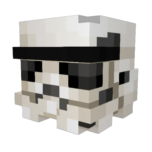 Racc_22 Minecraft avatar head, 3D render