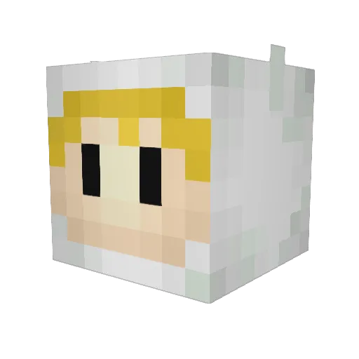 Race777 Minecraft avatar head, 3D render