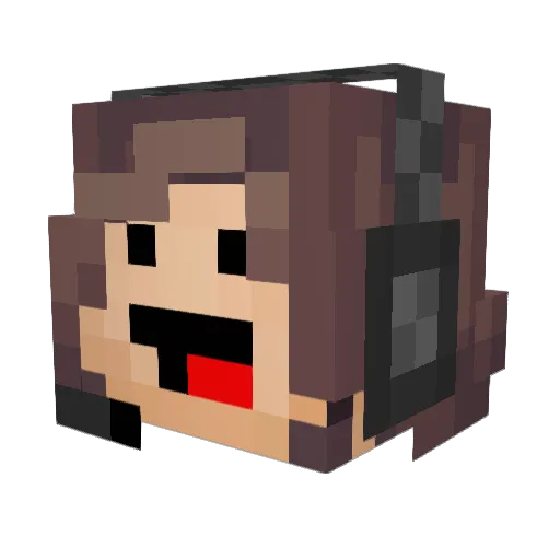 Racelloplus Minecraft avatar head, 3D render