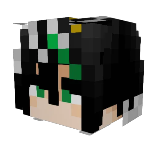 RacerLucisCaelum Minecraft avatar head, 3D render