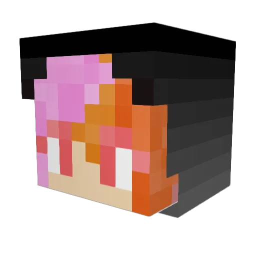 RacerRio Minecraft avatar head, 3D render