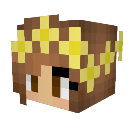 Racermuff Minecraft avatar head, 3D render