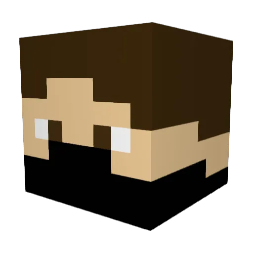 Racerrai Minecraft avatar head, 3D render
