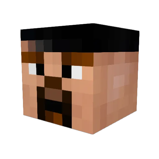 Racersnigel Minecraft avatar head, 3D render
