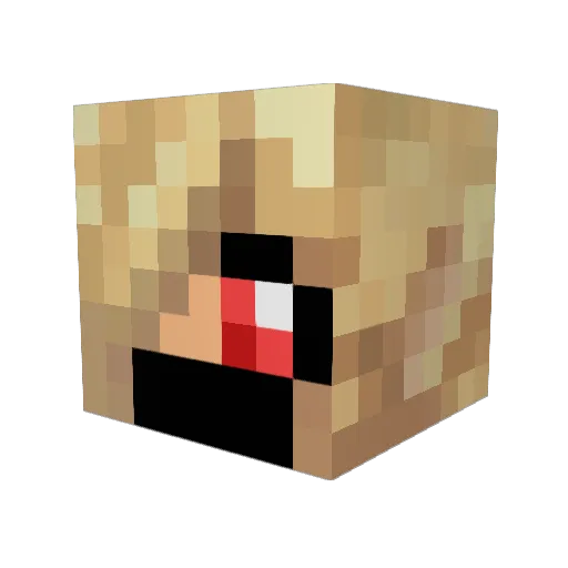 Rach233 Minecraft avatar head, 3D render